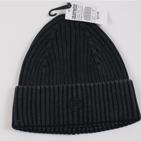 Ninth Hall Other - Ninth Hall Beanie Mineral Wash Ribbed Knit Black OS NWT